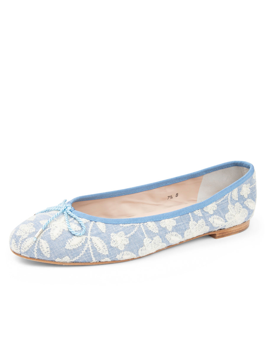 Best Embroidered Flat with Leather Sole