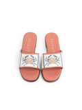 Needlepoint Sandal in Crab