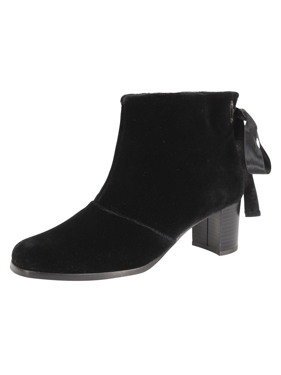 Veronica Velvet Ribbon Bootie
